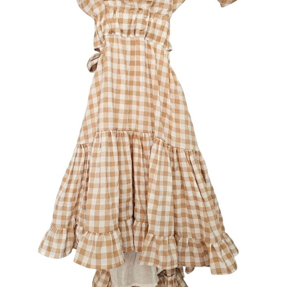 Women's - Mable Gingham Cutout Dress, Size Small - Picture 5 of 12